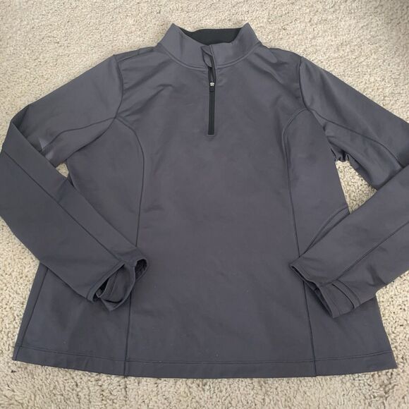 CALIA by Carrie Underwood Pullover Womens 1X Plus 1/4 Zip Gray Zip Pockets - Picture 7 of 7